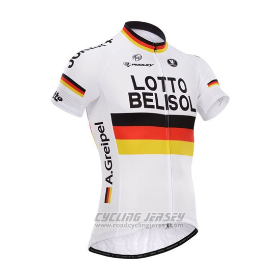 2014 Cycling Jersey Lotto Belisol Campion Germany Short Sleeve and Bib Short